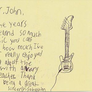 A Thank You Card to John from Sebastian