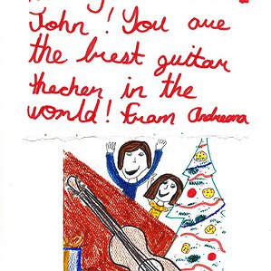 A Christmas Card from Andreana to John