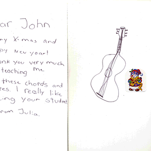 A Christmas Card from Julia to John