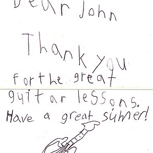 A Thank You Card from Tristan and Sebastian to John