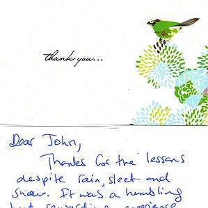 A Thank You Card from Vika to John