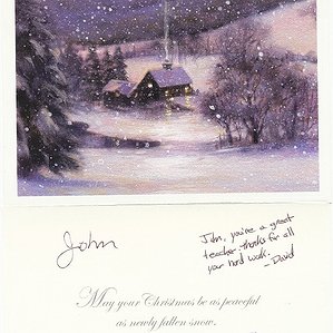 A Christmas Card to John from Eli and Sam
