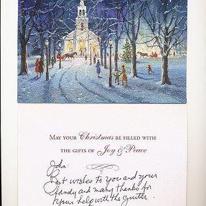 A Christmas Card to John from Rob