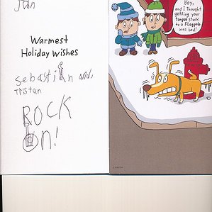 A Christmas Card to John from Tristan and Sebastian