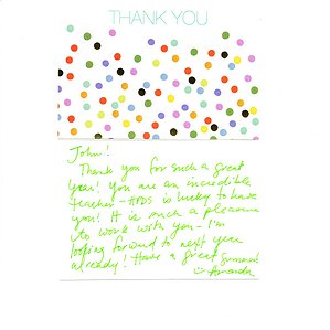 A Thank You Card From Amanda