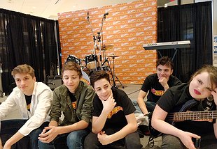 Student Rock Band Performs at Auto Show 2018